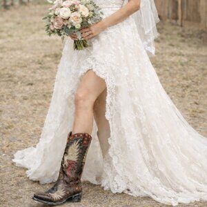 Old Gringo Americana Where Eagles Fly Inlay Western Cowboy Boot Size 8.5